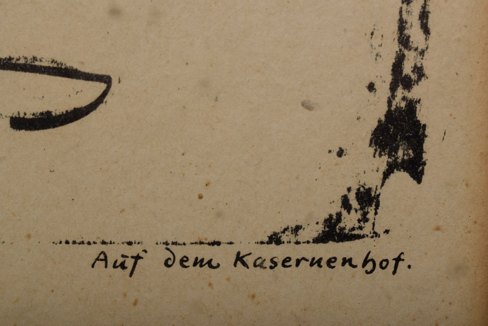 Kirchner, Ernst Ludwig (1880-1938) „Auf dem Kasernenhof“ 1916, aus „Der Bildermann, Nr. 15“, Lithog - Bild 4 aus 4