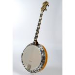 Tenor Banjo, The Vega Co./Boston Massachusetts, Modell Moderne, Seriennummer 98041, Kunststoff-Fell