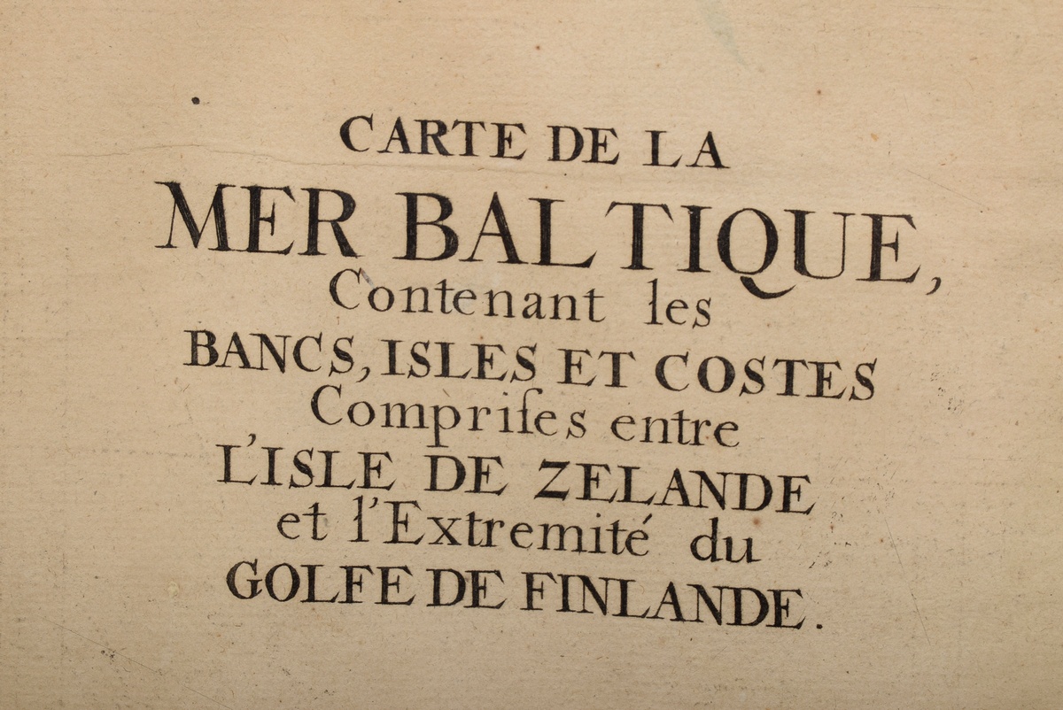 Loon, Harmanus van (c.1649-1690) "Carte de la Mer Baltique...", colored copper engraving, nautical  - Image 3 of 3