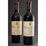 2 Flaschen 1967 Chateau Giscours, grand cru classe, Margaux, Bordeaux, Rotwein, 0,75l, enthält Sul