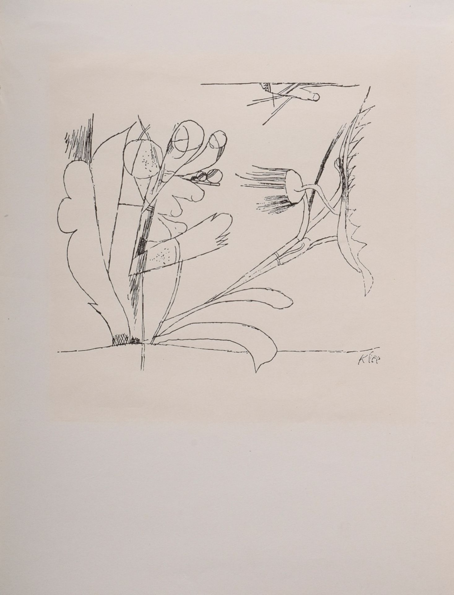 Klee, Paul (1879-1940) "o.T.", Lithographie, u.r. im Stein sign., im Passepartout montiert, BM 26,8