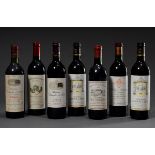 7 Flaschen diverse Rotweine, Bordeaux: 2x 1995 Chateau la Tour Carnet, Haut Medoc, 1x 1979 Chateau