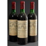 3 Flasche 1996 Chateau La Lagune, Haut-Medoc, Bordeaux, Rotwein, 0,75l, enthält Sulfite