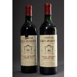 2 Flaschen 1986 Chateau Haut-Plantey, St. Emilion Grand Cru, Bordeaux, Rotwein, 0,75l, enthält Sulf
