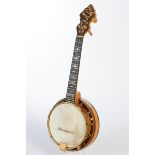 Ukulelen Banjo oder Banjolele, Weymann & Son, Philadelphia Pennsylvania, Modell 225, USA 1927, Seri