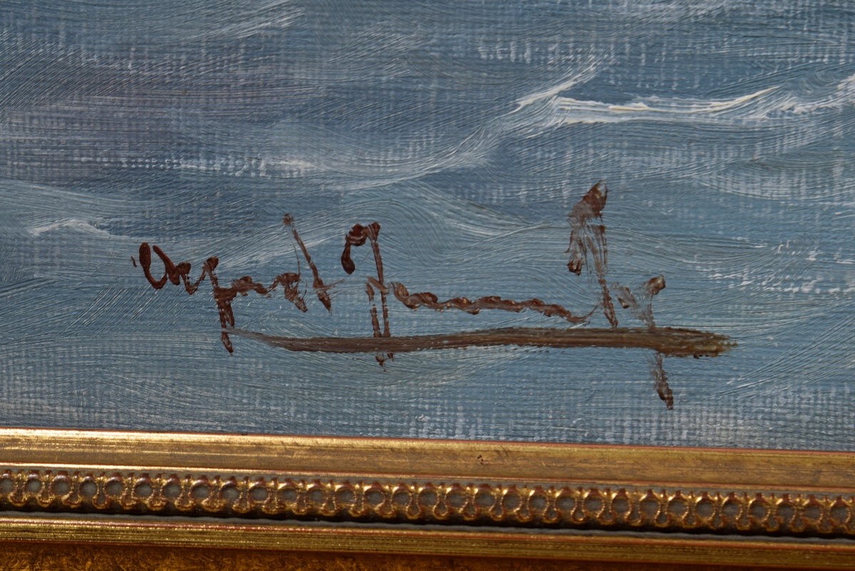 Jensen, Alfred (1859-1935) "Ship traffic off Hong Kong", oil/canvas, b.l. sign., 30,4x40,5cm (w.f.  - Image 3 of 4