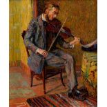 Pycke, François (1890-1960) „Violinist“, Öl/Leinwand, u.l. sign., u.r. undeutl. bez. "Mijn Vriend P