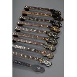10 Tenor Banjo Hälse, Gibson, 19 Bünde, diverse Gebrauchs- und Altersspuren, teilweise mit Stimm-Me
