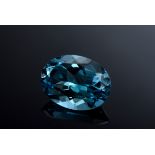 Ovaler facettierter Edeltopas "sky blue" (ca. 11ct, 16x11,9x7,7mm), behandelt