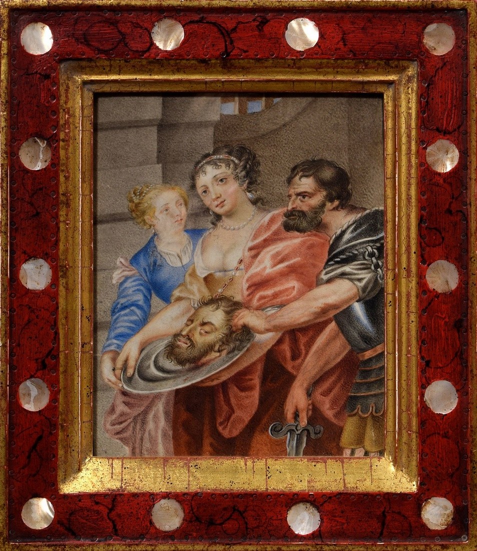 Unknown copyist c. 1700 "Herodias and Salome with the head of John the Baptist" after Peter Paul Ru