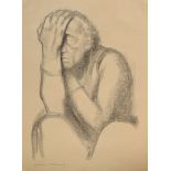 Kollwitz, Käthe (1867-1945) „Nachdenkende Frau“ 1920, Lithographie, u.l. sign., BM 59,8x44,2cm (m.P