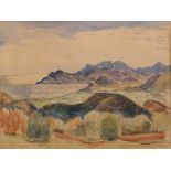 Hops, Tom (1906-1976) "Seenlandschaft" 1936, Aquarell, u.r. sign./dat., 46,5x61,5cm (m.R. 74x87cm),