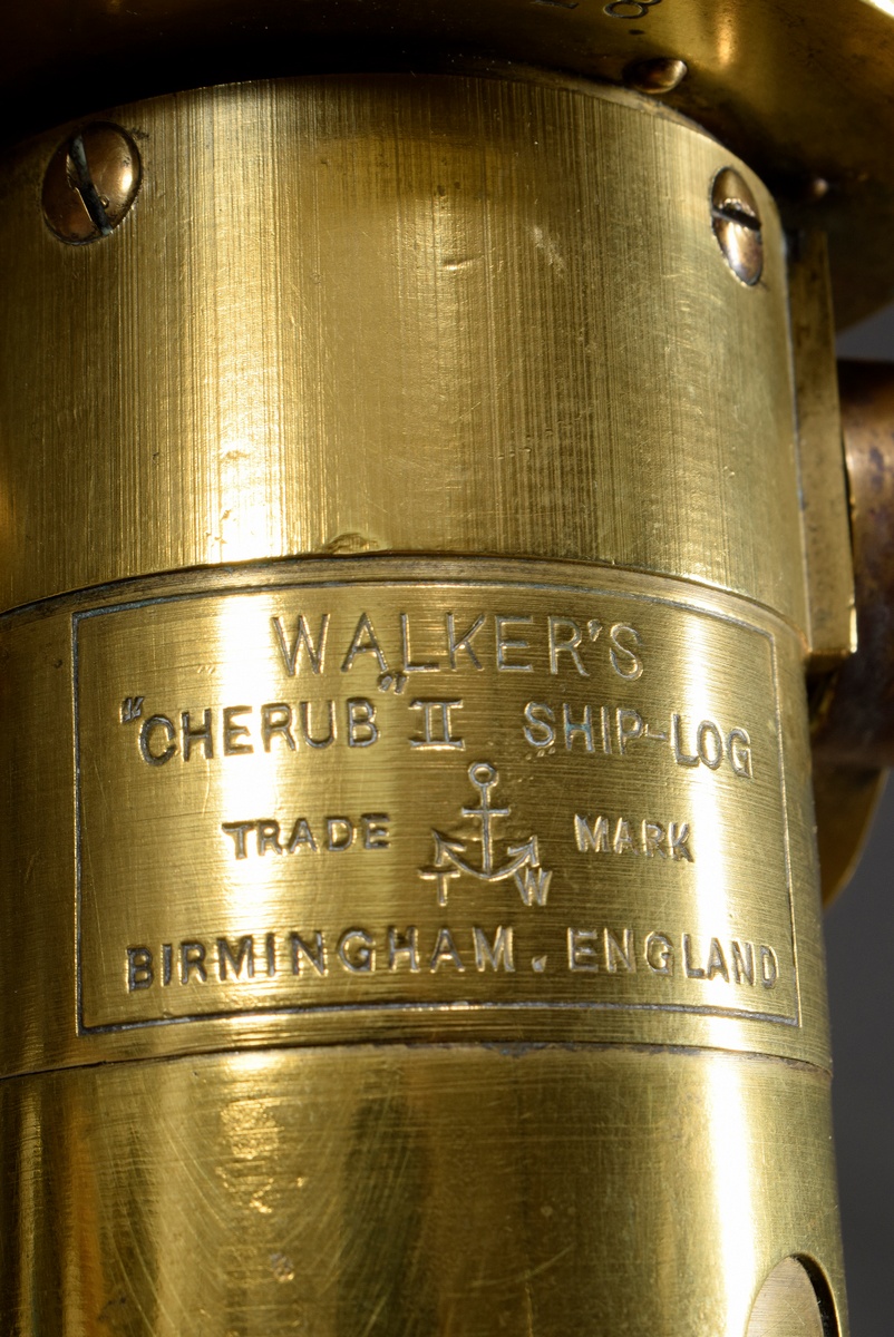 Ship's log of Walkers Cherub Mark II, Thos. Walker & Son Ltd. Birmingham/England, early 20th c., br - Image 5 of 6