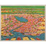 Kimura, Risaburo (1924-2014) "Hamburg" 1975, Farbserigraphie, 29/50, u. sign./dat./num./betit., 52,