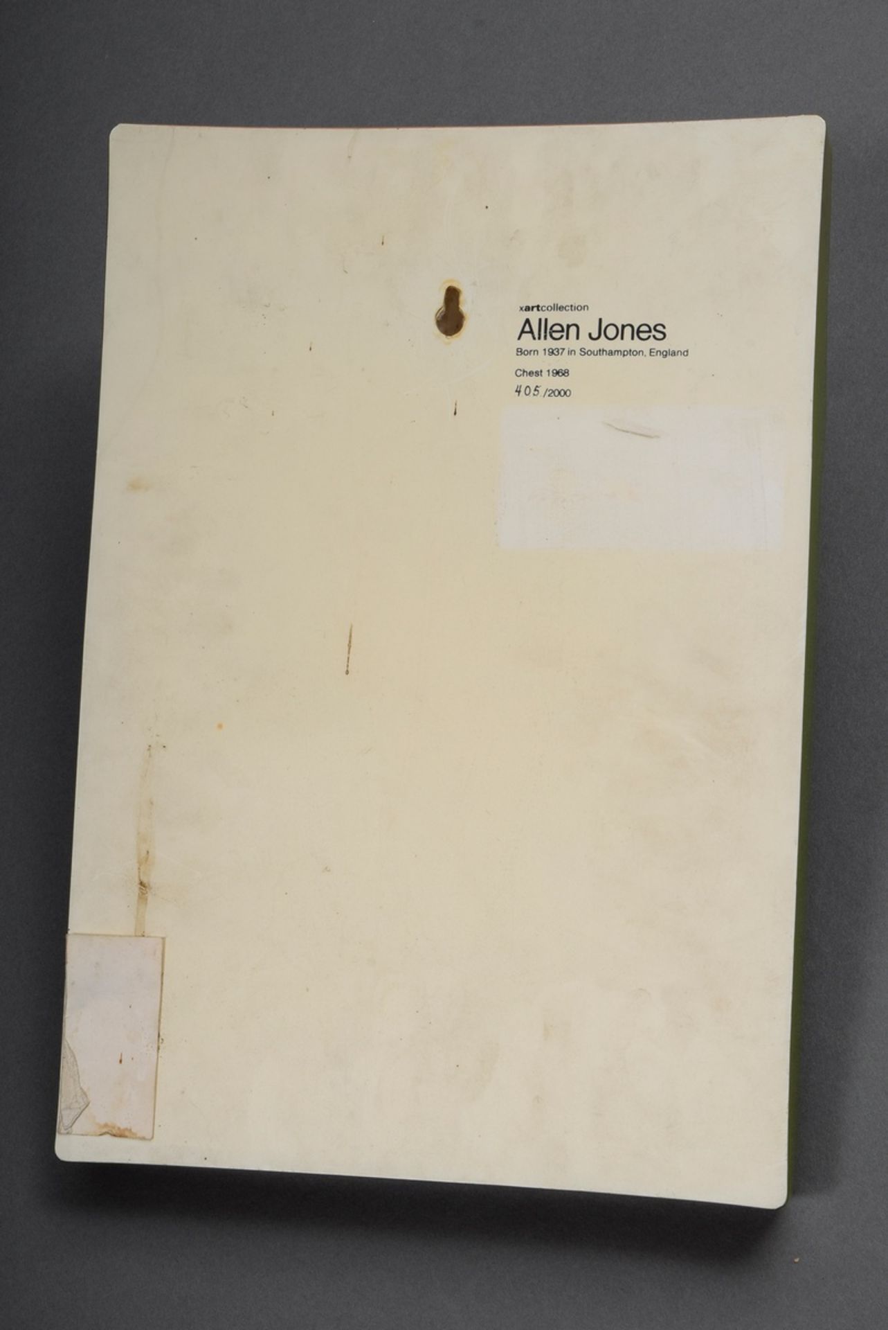 Jones, Allen (*1937) "Chest" 1968, plastic multiple, 405/2000, x art collection, verso inscribed/nu - Image 2 of 5