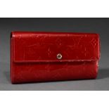 Louis Vuitton "Sarah" Portemonnaie aus Cuir Monogram Vernis Lackleder in Rot, 10x19x3cm, Gebrauchss