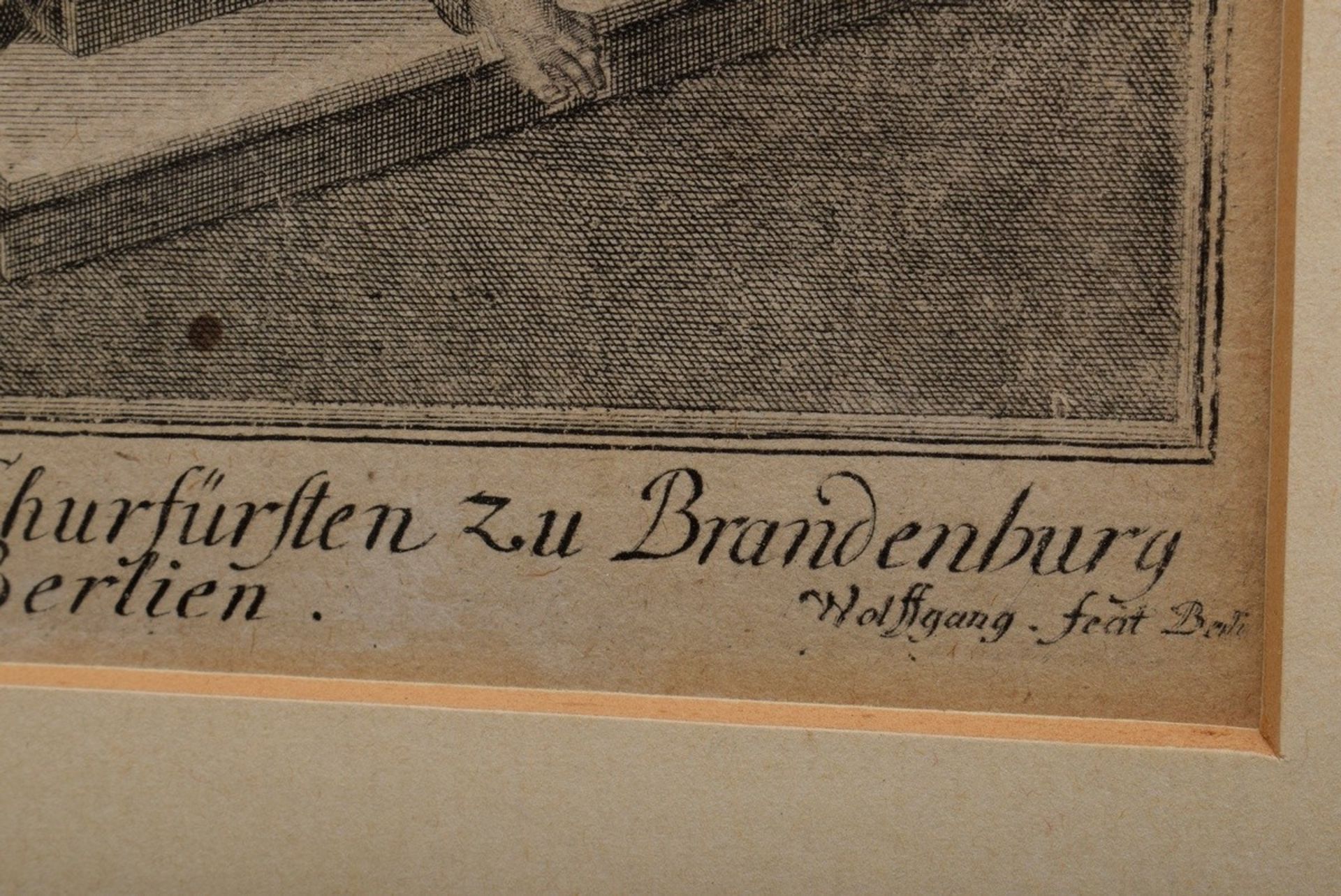 Wolfgang, Johann Georg (1662-1744) after Johann Friedrich Wentzel (1670-1729) "Reiterstandbild: Fri - Image 3 of 4