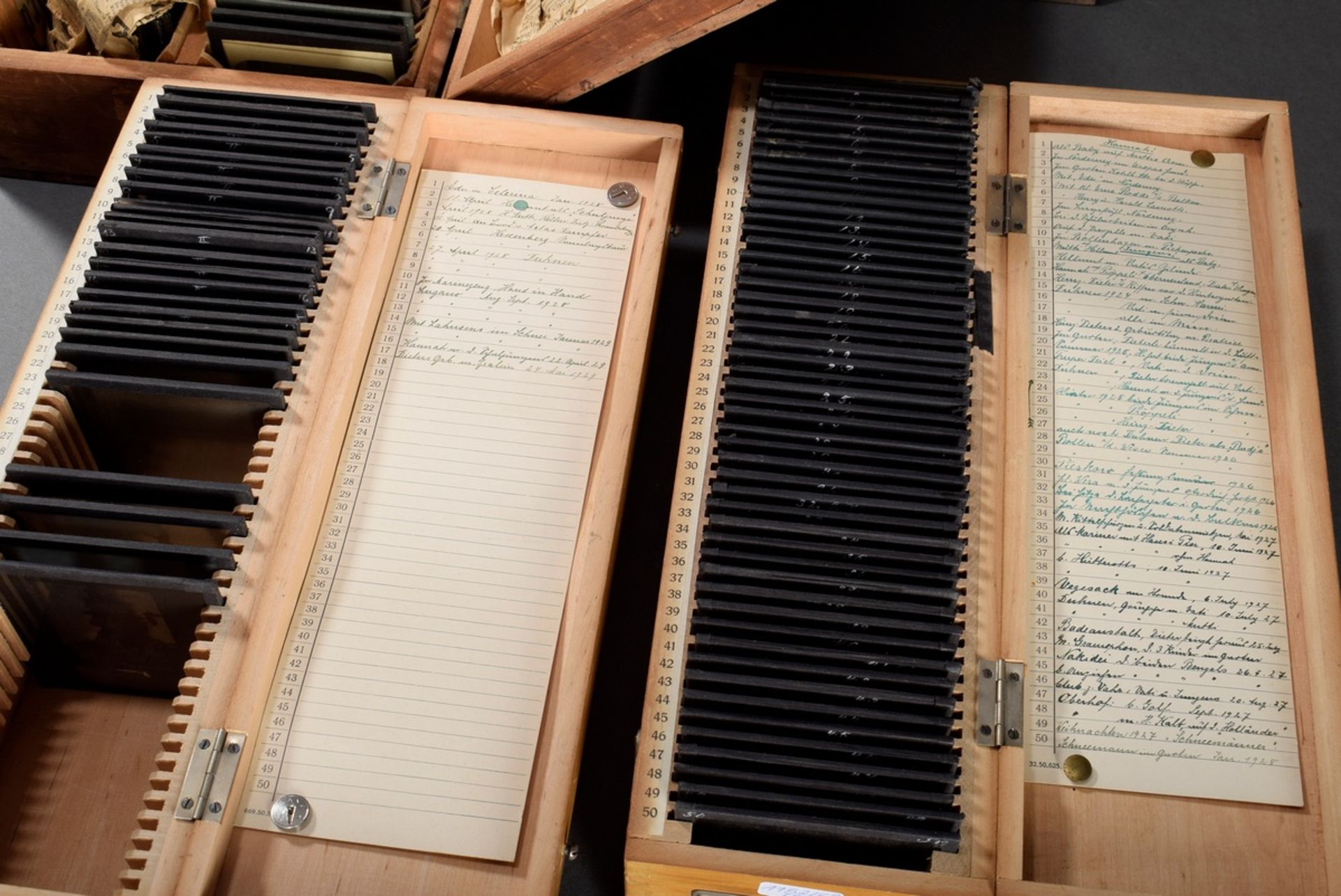 5 Various wooden boxes with approx. 274 glass slides, historical photographs of China and Europe fr - Image 10 of 13