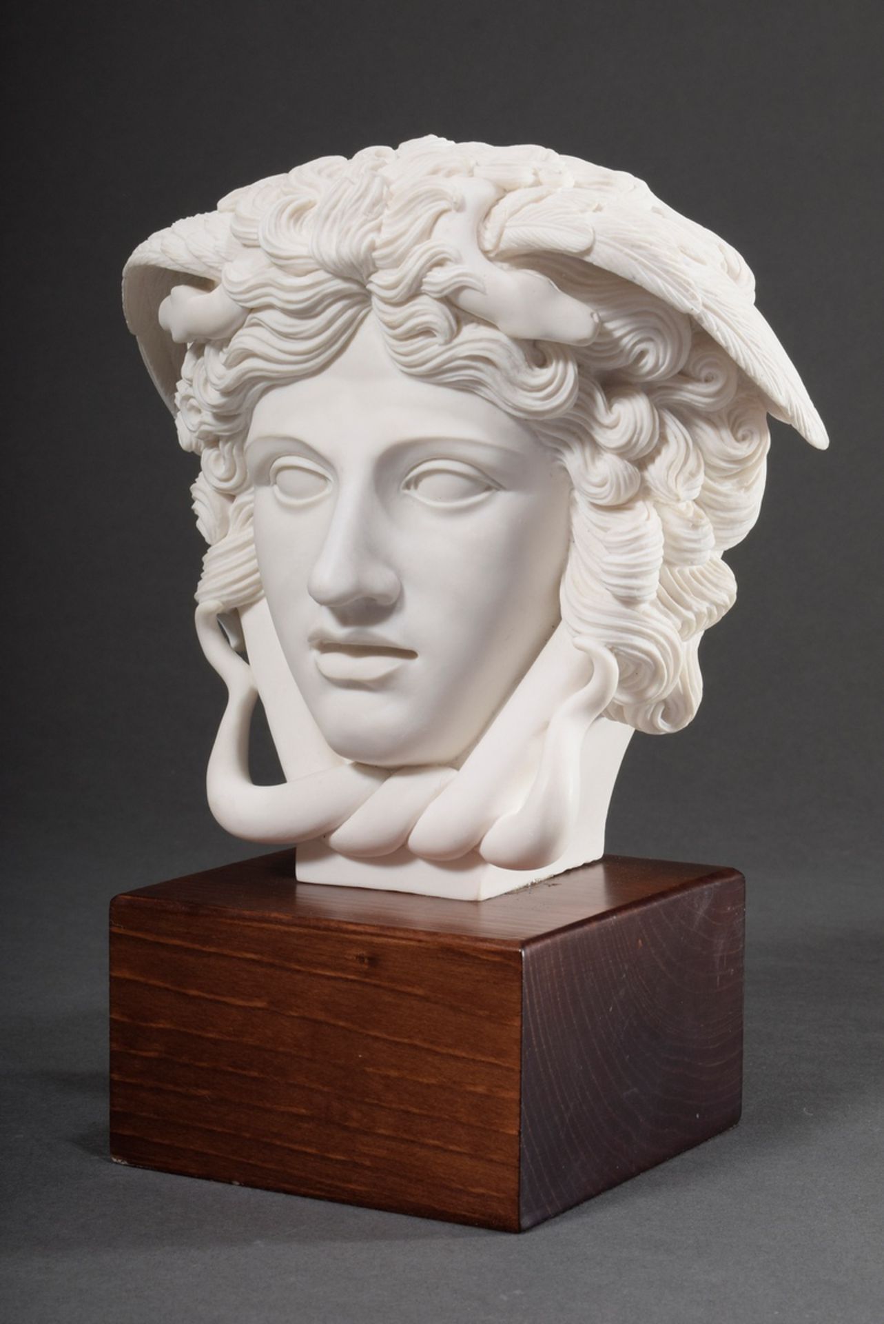 Museum copy "Head of Medusa - Roman copy of a statue of Athena by Phidias", artificial marble polym - Image 2 of 5