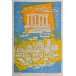 Drewes, Werner (1899-1985) "Erinnerung an Athen" 1975, Farbholzschnitt, 15/30, u. sign./dat./num./b