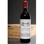 6 Flaschen 1986 Chateau Les Graves d ´Armens, St. Emilion, Rotwein, 0,75l, Original Holzkiste