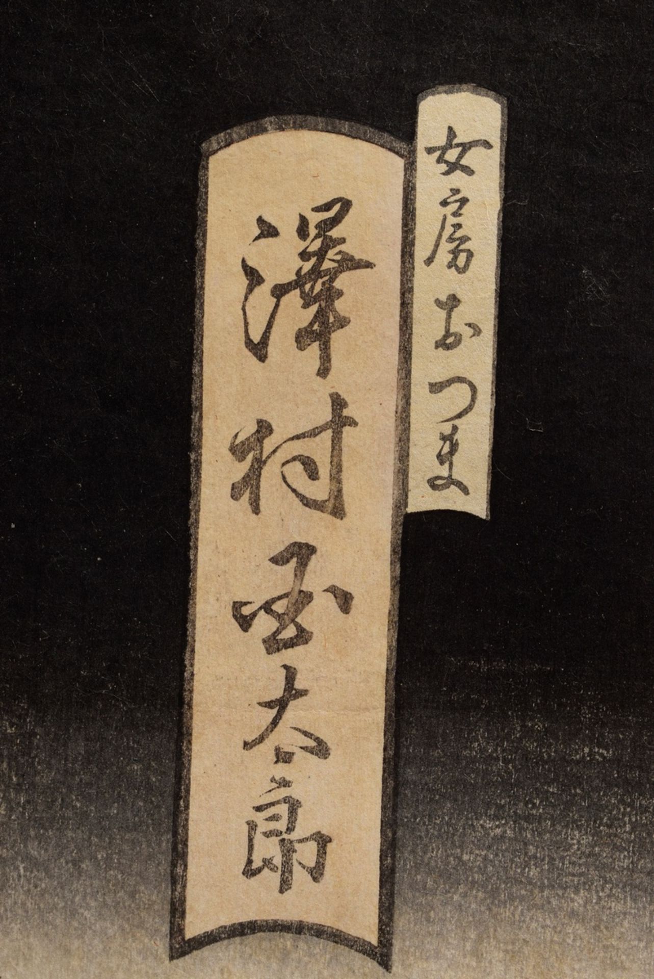 Ryusai, Shigeharu (1803-1853) sign. Gyokuryutei Shigeharu ga "The actors Arashi Rikan and Sawamura  - Image 5 of 8