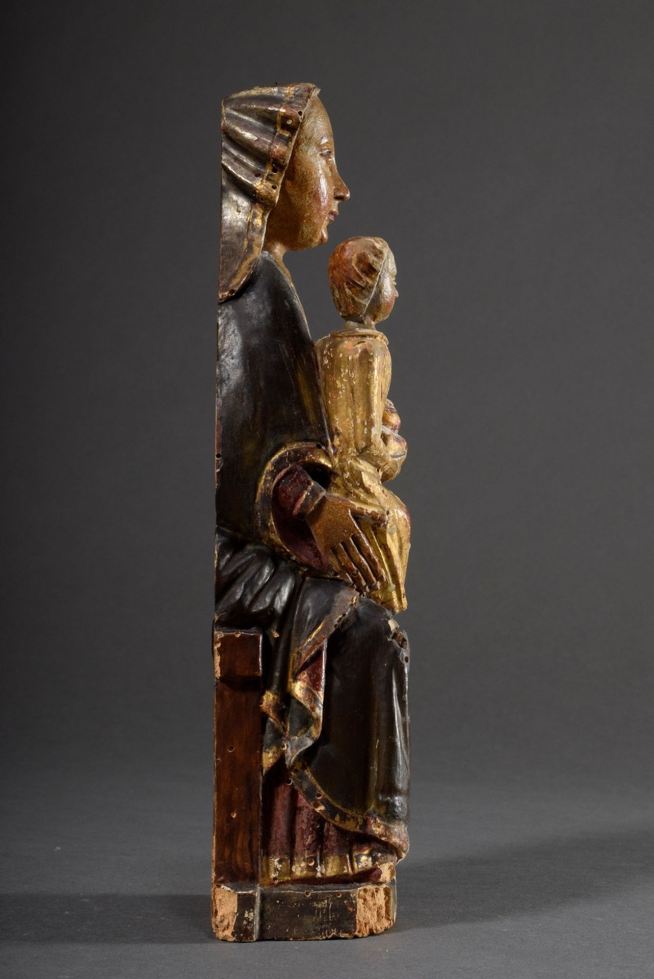 Sacred sculpture "Mariazell Mother of God with Child", wood carved and coloured, Mariazell/Styria,  - Image 5 of 8