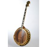 Tenor Banjo, The Vega Company, Boston Massachusetts, Modell Vegaphone Deluxe, USA 1924, Seriennumme