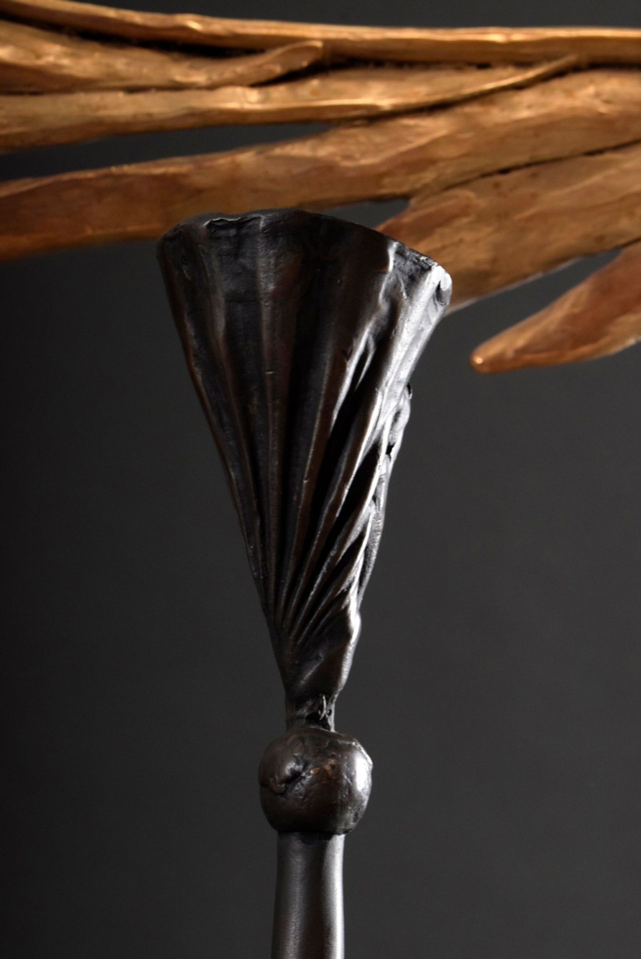 Wunderlich, Paul (1927-2010) "winged candlestick", bronze on marble base 108/500, sign./num. on sta - Image 6 of 8