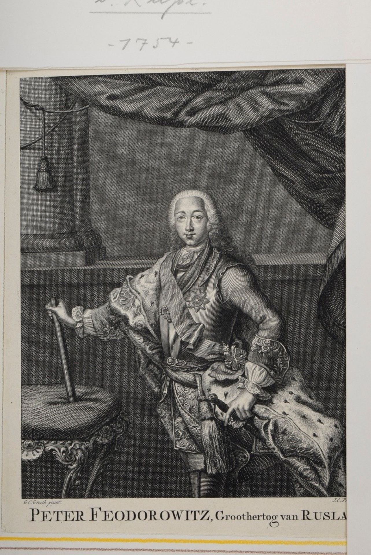 Mixed lot of 16 various engravings "Russian Rulers", i.a. Alexander I., Anna Petrovna, Elisabeth, P - Image 7 of 17