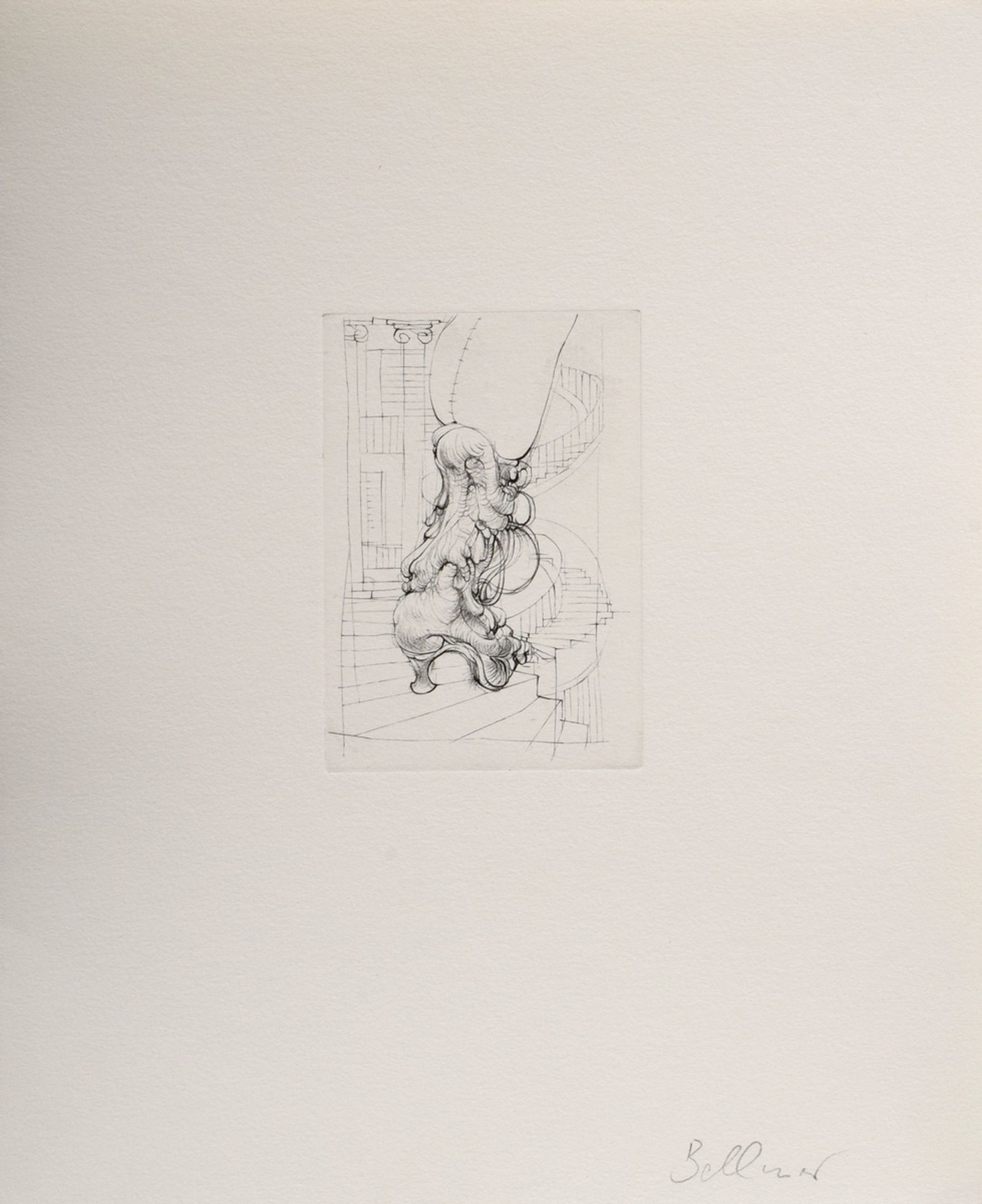 7 Bellmer, Hans (1902-1975) "Female", etchings, u. inscr., printer's proofs, PM 12x8,2-30,3x21,4cm, - Image 11 of 17