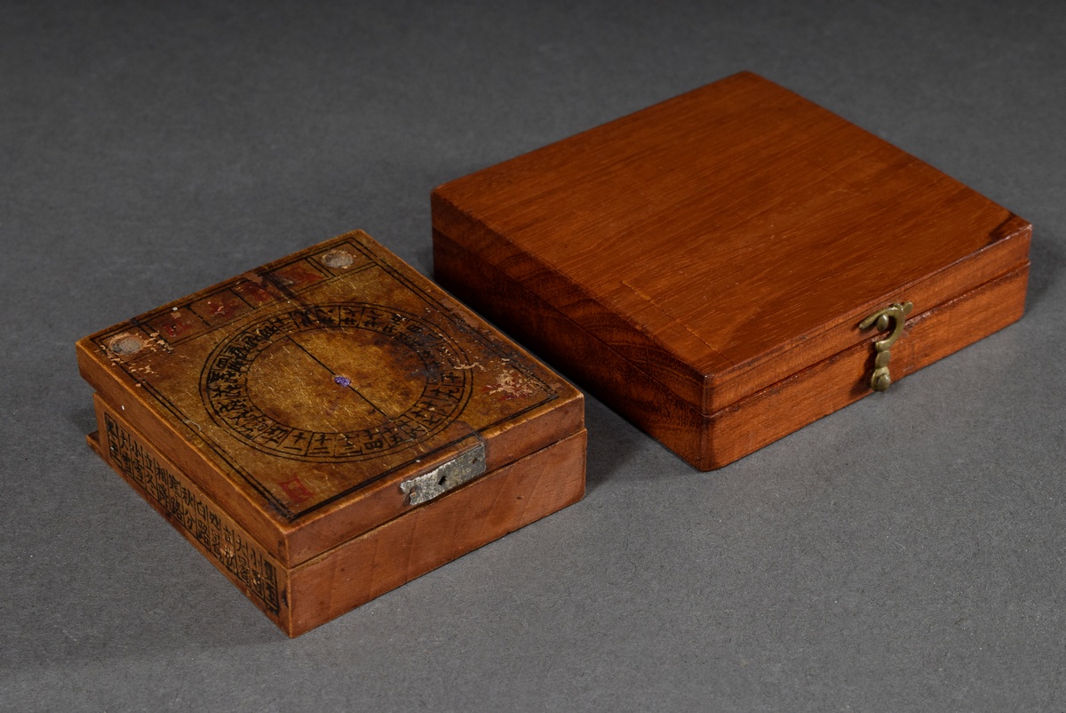 2 Various compasses: England, 19th c., and China, 19th c., 1x probably for Feng-Shui (?), 1,8x7x7,2 - Image 2 of 8