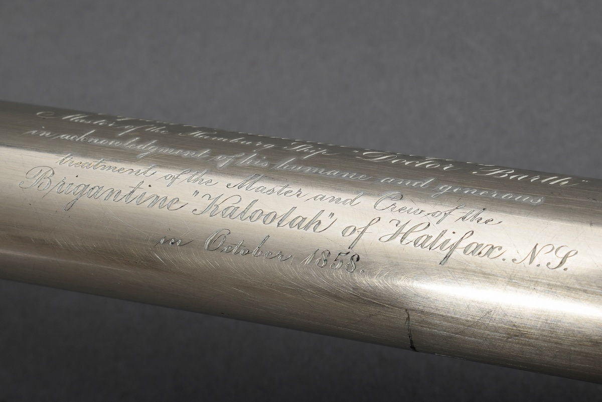 Telescope by Troughton & Simms/London, dedication engraving by the British government to "Captain H - Image 9 of 9