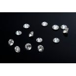 13 Diverse ungefasste Brillanten (zus. ca. 1.5ct/SI-P1/TCR-C)