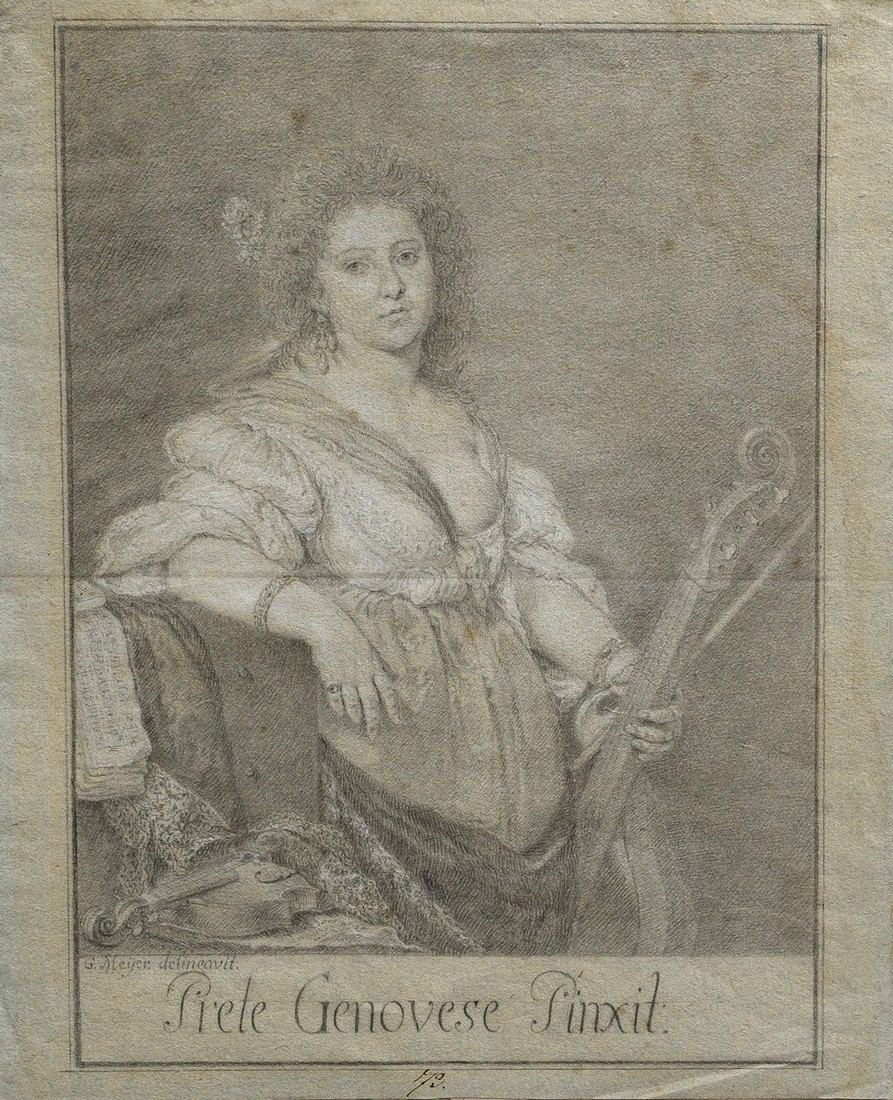 Meyer, G. (?) "Gamba player" (Barbara Strozzi) after Bernardo Strozzi gen. "Il Prete Genovese" (158