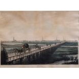 Suhr, Christopher (1771-1842) "Hamburg und der nördliche Theil der Elbbrücke von Harburg über Wilhe