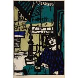 Kressel, Dieter (1925-2015) "Pariser Café", Farbholzschnitt, u. sign./dat., PM 35,8x24,5cm (m.R. 58