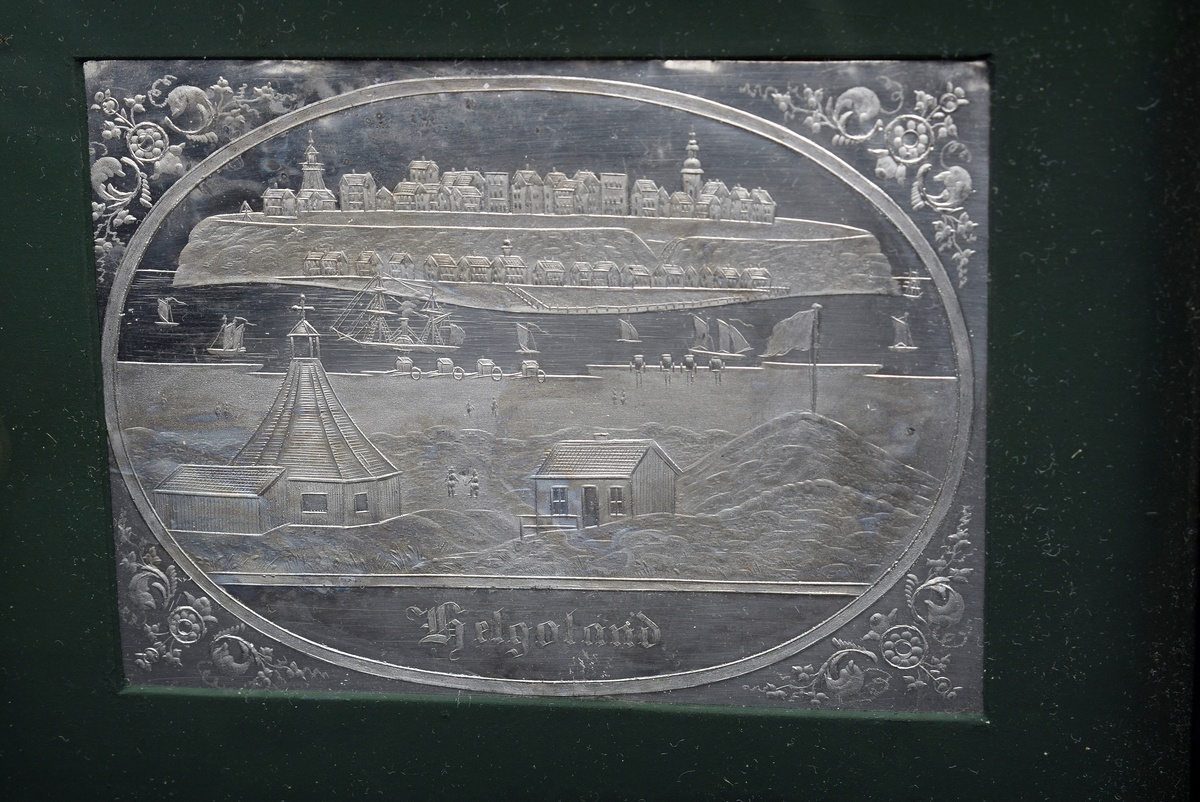 4 Kainer, Wenzel (active in Hamburg from 1850-1865) pewter casts of cut glass plates "Jungfernstieg - Image 2 of 5