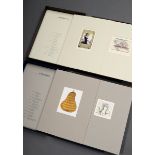 2 Klappkassetten "Miniaturen 1 - Zehn Graphiken von Bayrle, Bruni, Buchholz, Genkinger, Hausner, Le