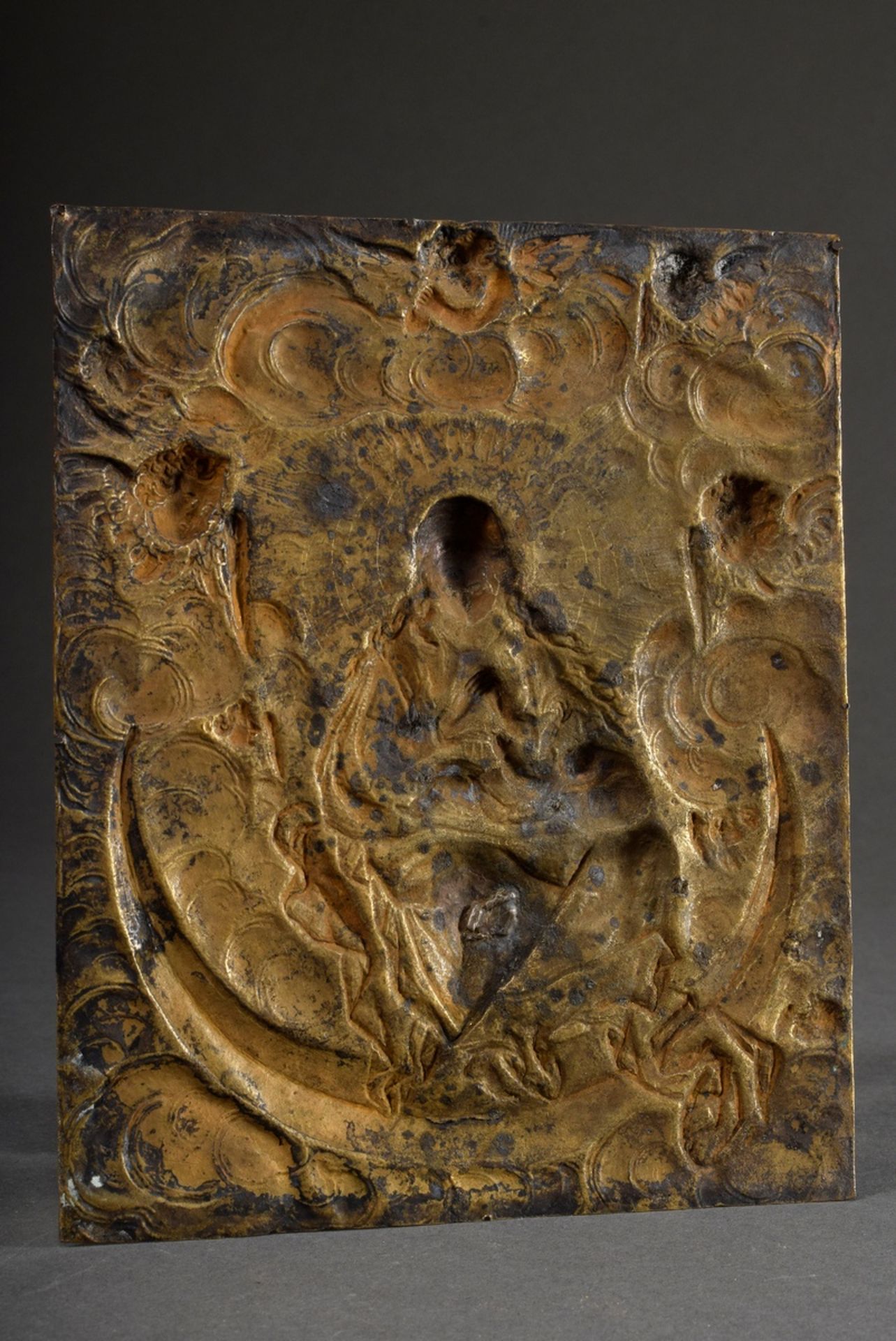 Relief "Mother of God with the Child" (based on the Crescent Moon Madonna by Albrecht Dürer), proba - Image 5 of 6