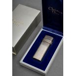 Versilbertes Christian Dior Feuerzeug "Les Briquets", in Orignal Box, H. 7cm