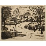 Eitner, Ernst (1867-1955) „Winter in Fuhlsbüttel (Spitzenberg mit Trift und Fuhlsbüttler Landstraße