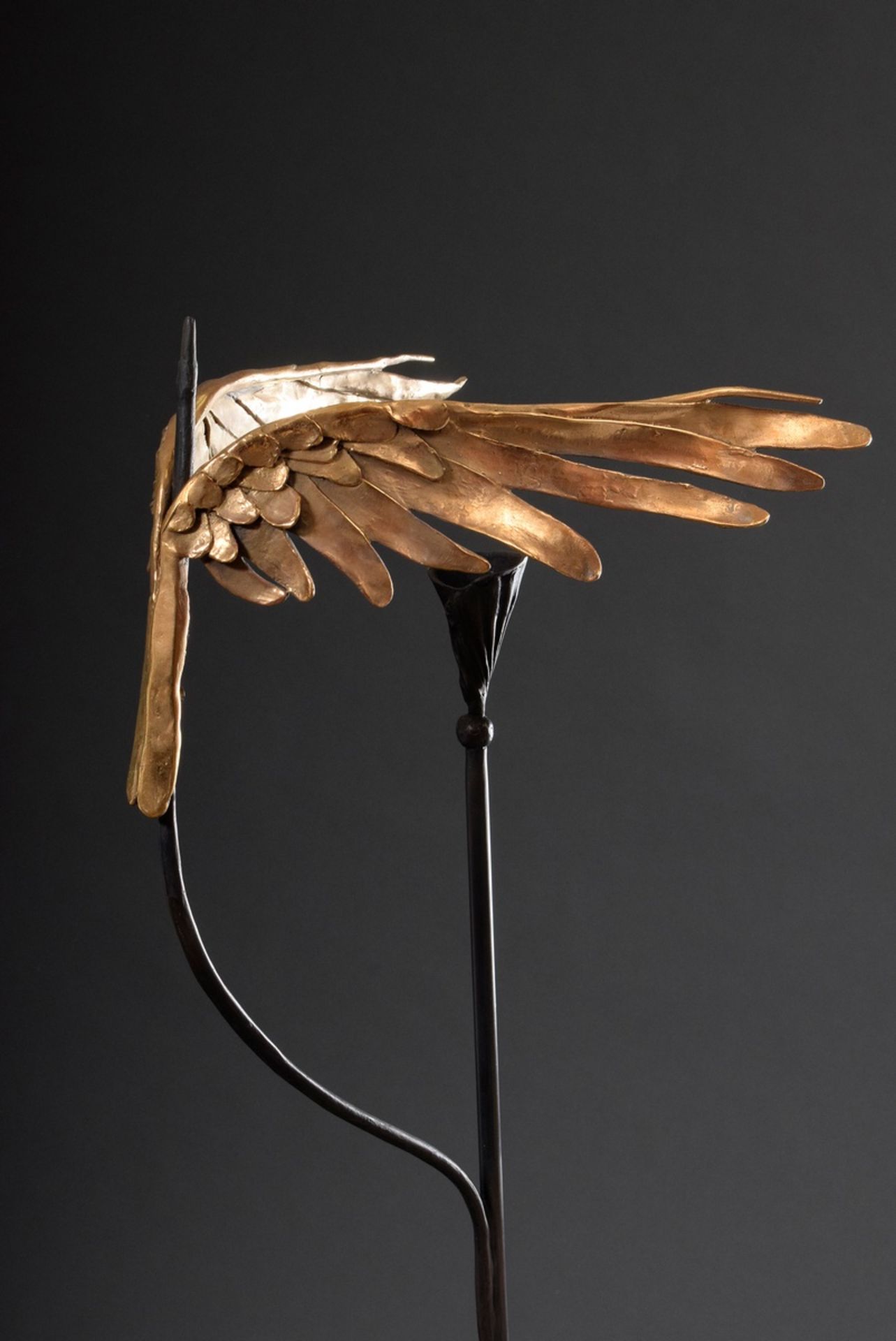 Wunderlich, Paul (1927-2010) "winged candlestick", bronze on marble base 108/500, sign./num. on sta - Image 3 of 8