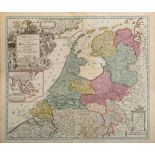 Homann, Johann Baptist (1664-1724) "Belgii pars septentrionalis communi nomine vulgo Hollandia nunc