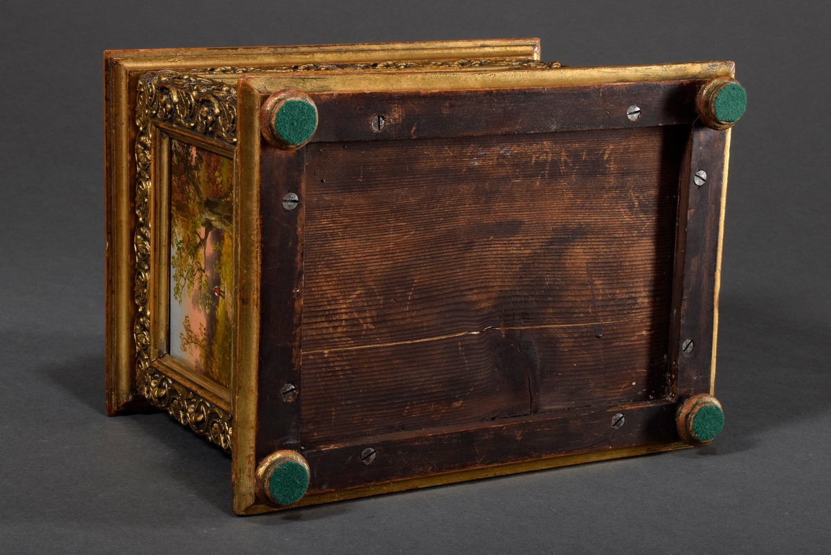 Opulent Historism wooden jewellery box with rich gilded relief decoration "tendrils and acanthus fo - Image 6 of 11