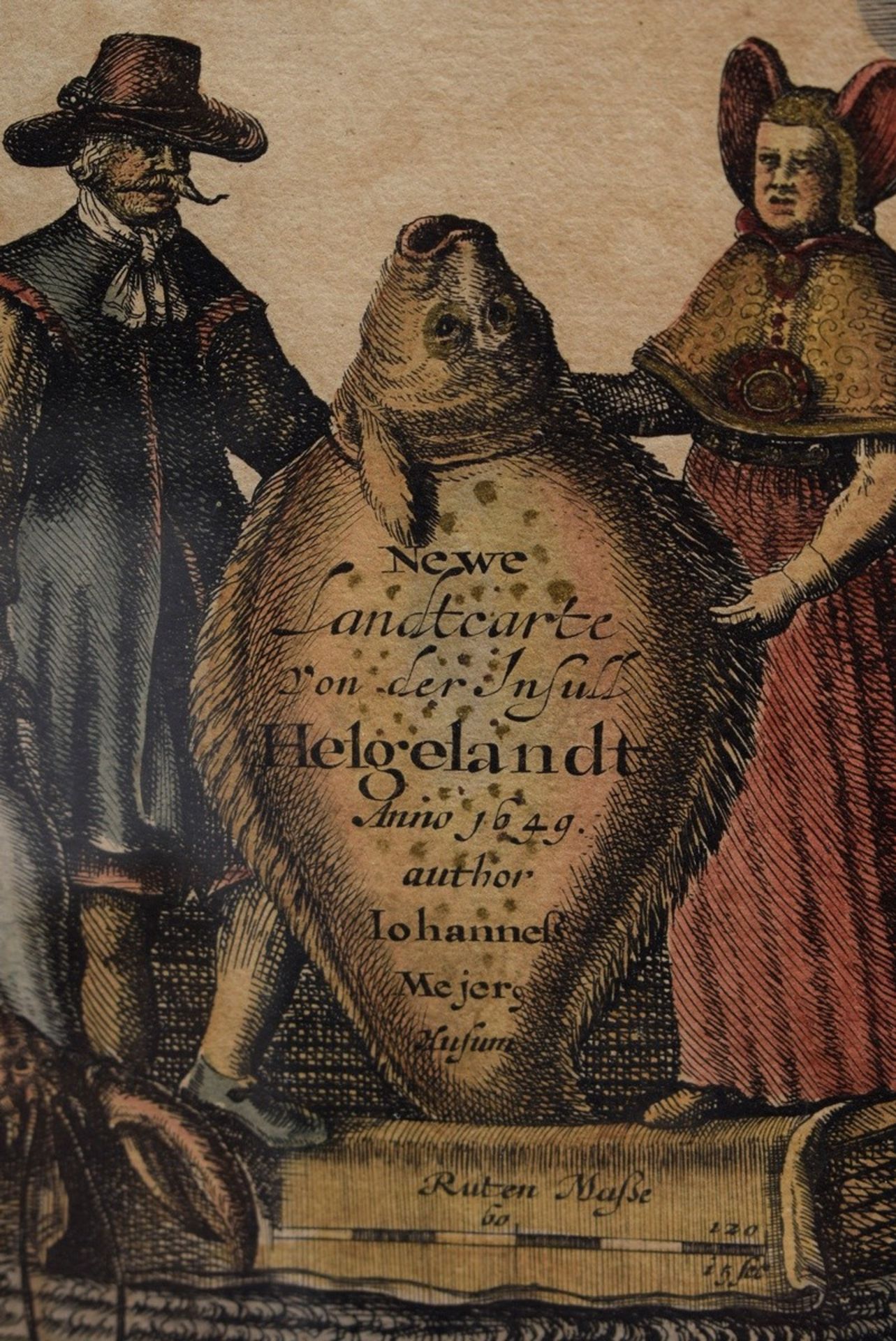 Mejer, Johannes (1606-1674) "Newe Landcarte von der Insul Helgelandt Anno 1649" and "Helgeladt in a - Image 3 of 4