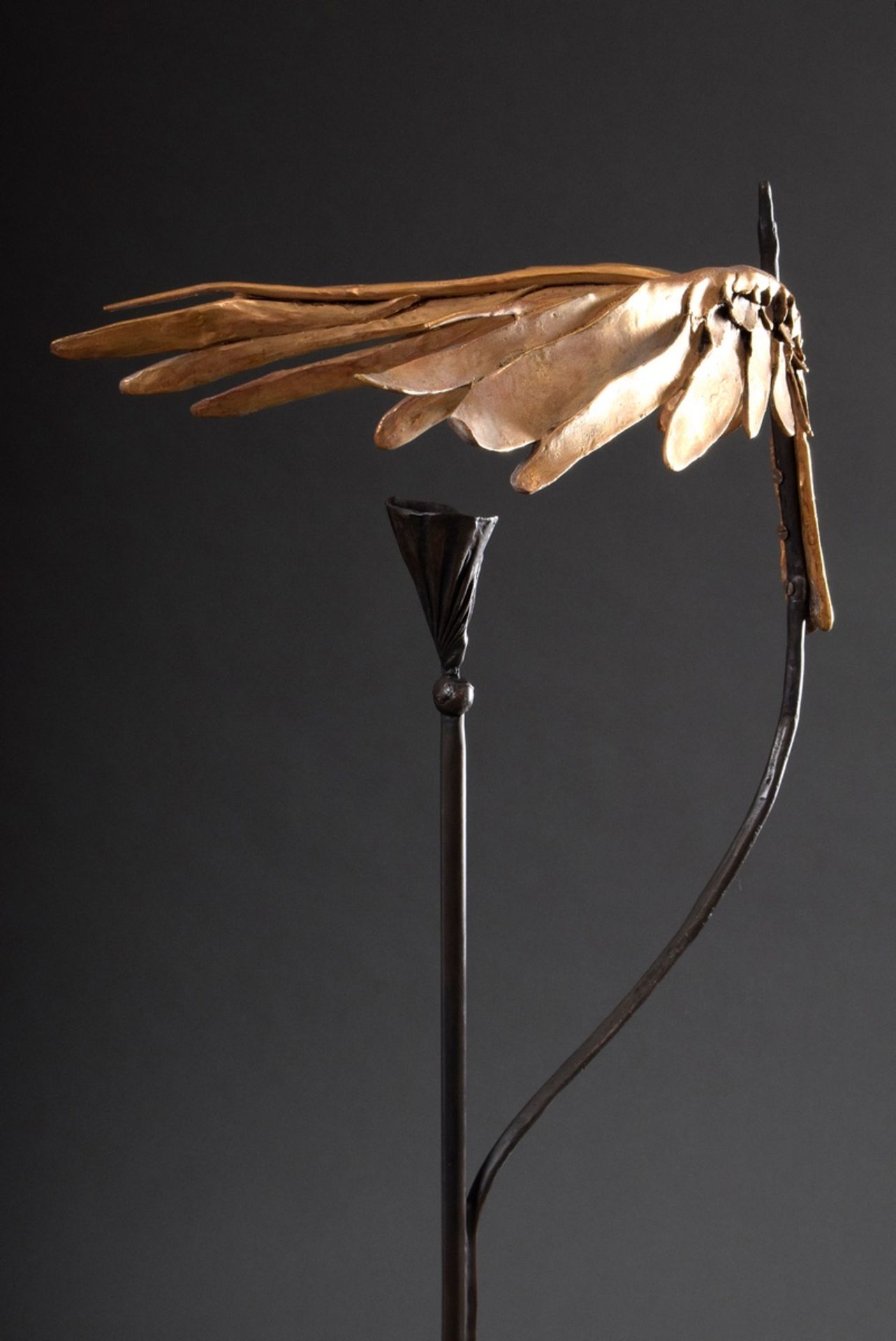 Wunderlich, Paul (1927-2010) "winged candlestick", bronze on marble base 108/500, sign./num. on sta - Image 4 of 8