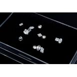 14 Ungefasste Diamanten in unterschiedlichen Schliffformen (zus. ca. 1.5ct/VSI-P1/W-C)