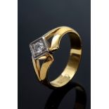 GG 900 Ring mit Brillant (ca. 0.12ct/P2/TCR), 5,3g, Gr. 53