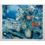 Chagall, Marc (1887-1985) "Blumenstillleben mit liegendem weiblichen Akt", Lithographie, 103/250, u